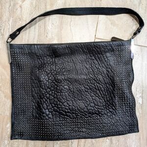 Leather bag large Kenneth Cole with studs